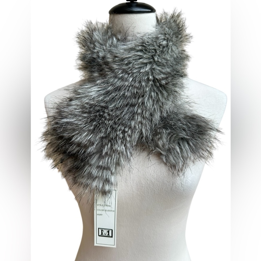 Stevie Mac New York Faux Fur Head Wrap Scarf NEW